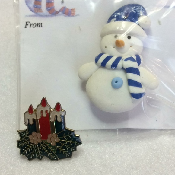 FINAL SALE PRICE Christmas/Winter Lot of 11 Earrings & 2 Pins - Picture 3 of 7